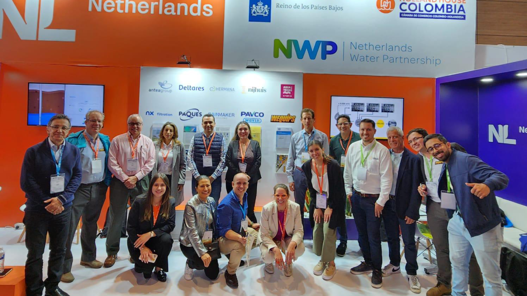 Participants of the Netherlands Lounge at ACODAL 2023. Photo: Netherlands Water Partnership