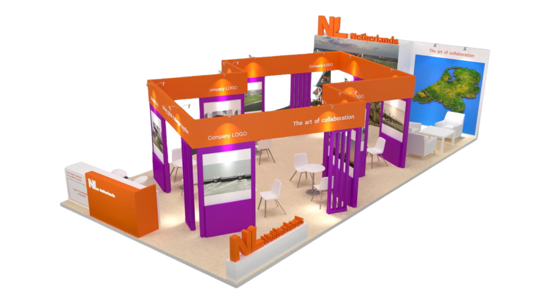 Impression of the Netherlands Pavilion at Singapore International Water Week 2024.