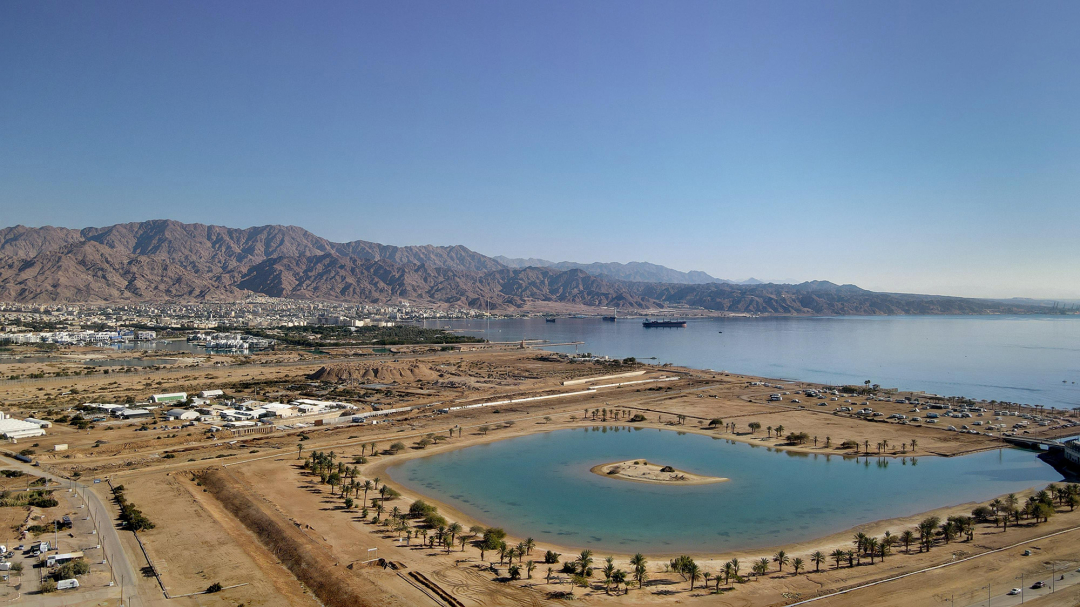 Aerial View of Aqaba Lagoon and Mountains in Jordan. Photo: Pexels