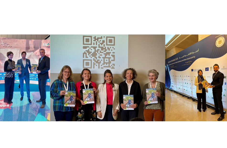 Hand-over of the 2nd Salinity magazine at several international events