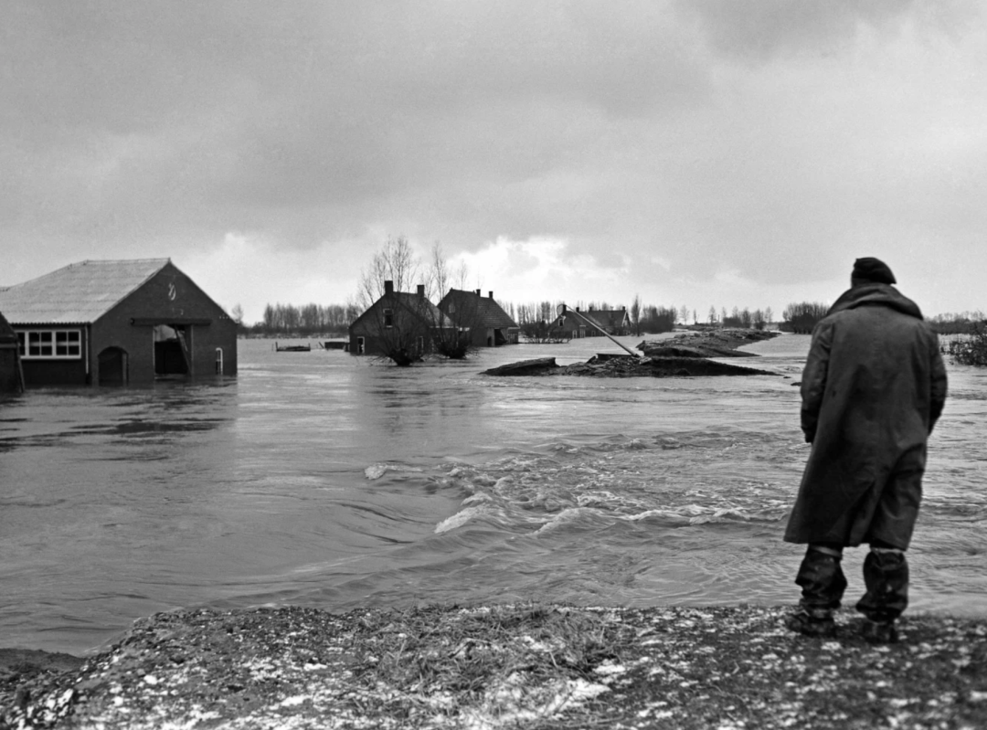 North sea flood of 1953. Flood waters in Kruiningen, in the Dutch province of Zeeland. Co Zeylemaker/AFP via Getty Images