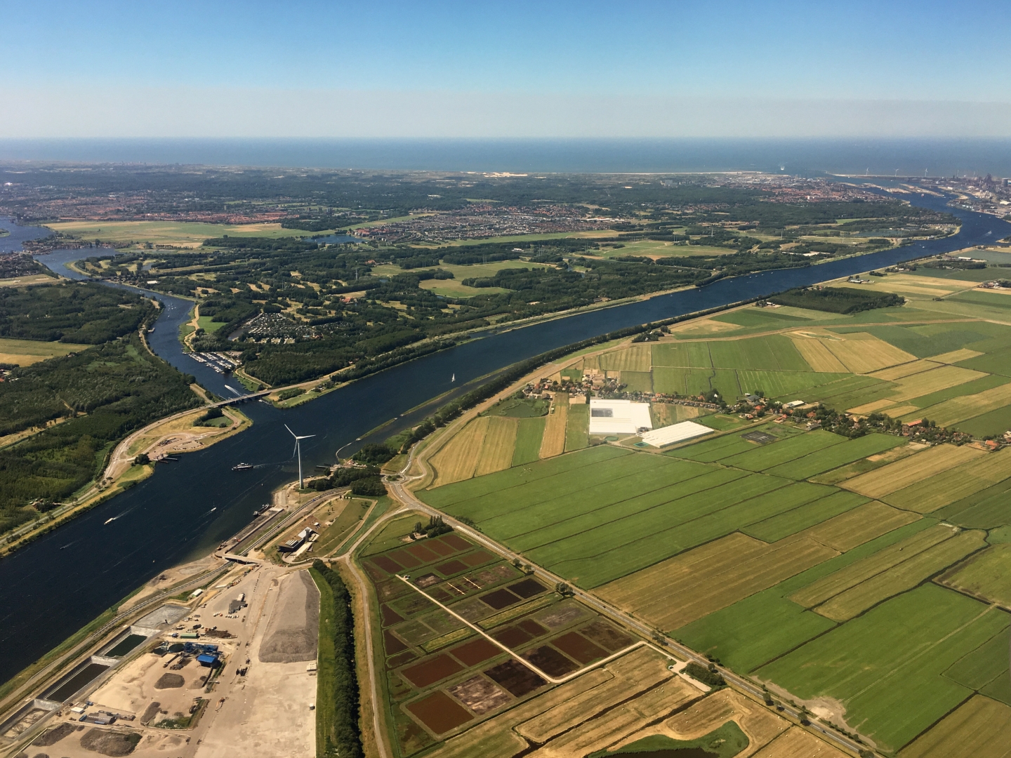 Aerial view of the Netherlands