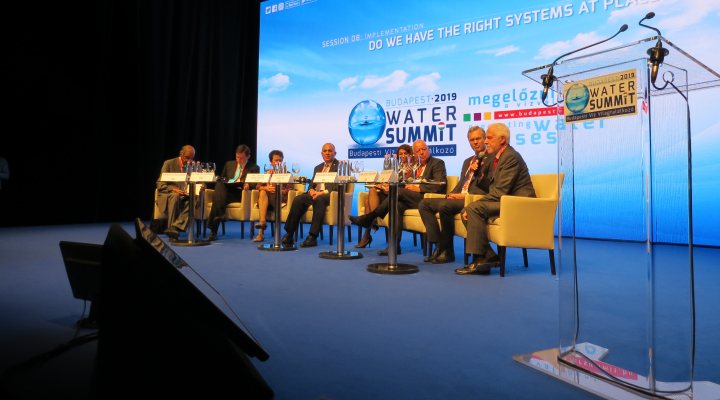 Budapest water summit with panel discussing integrated water management