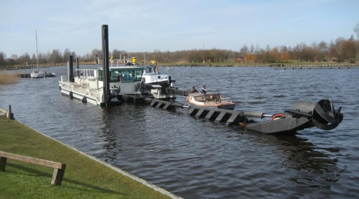 Cutter suction dredger as will be used by Van Den Herik to dredge sediment from river La Selune in France