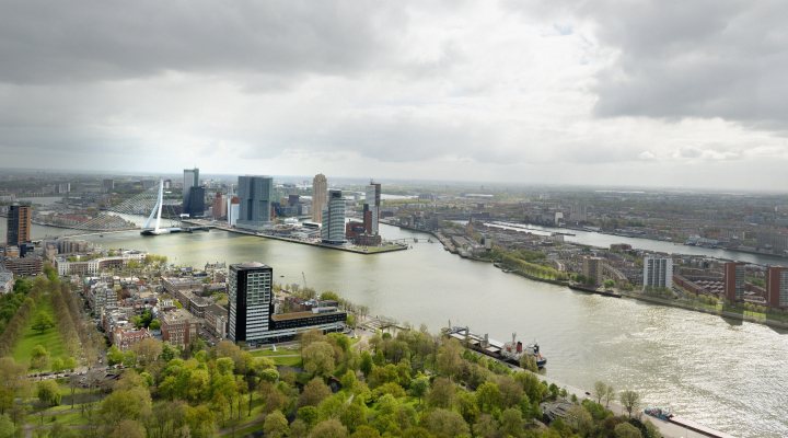 Skyline of the city of Rotterdam