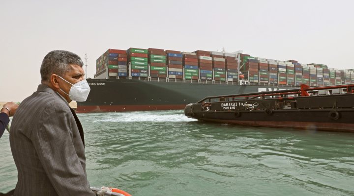 Salvage operation to get container ship Ever Given refloating again in Suez Canal in March 2021
