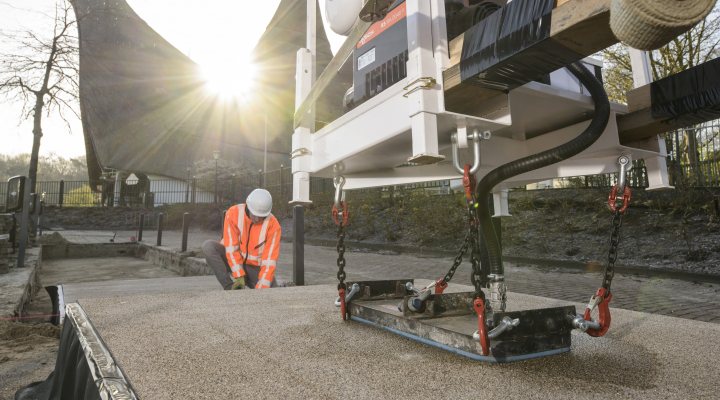 PlasticRoad foot path at entrance of Efteling, the Netherlands