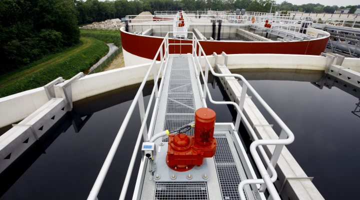 Nereda plant at municipal waste water treatment plant Epe, the Netherlands