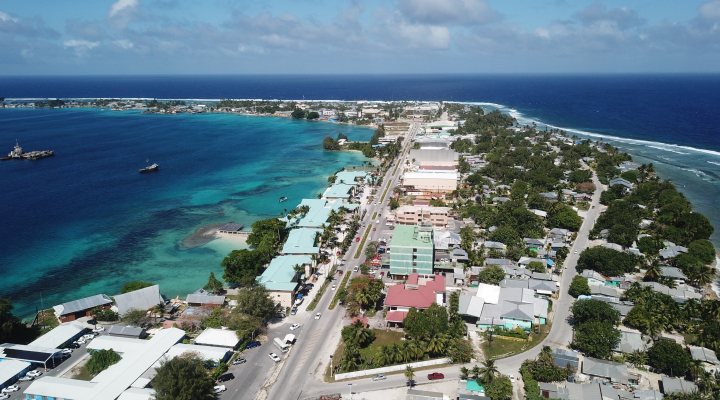 Majuro Atoll and Majuro Town in Marshall Islands