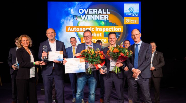 Overall winners of the Aquiatech Innovation Award 2021 in Amsterdam 1 November 2021