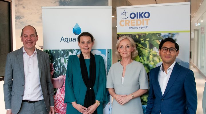 Representatives of Aqua for All and Oikocredit.