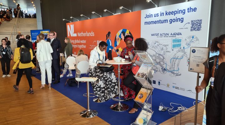 Again, a big Dutch delegation engaged at the Stockholm World Water Week and the Dutch pavilion acted as a central meeting place. Photo: NWP