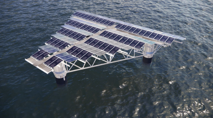 SolarDuck's offshore solar power generator facilities. Photo: SolarDuck