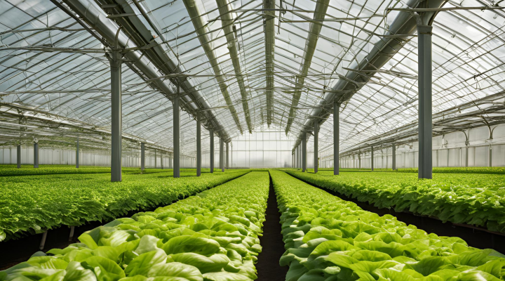 Image of an hydroponic farm in Vietnam generated with artificial intelligence.