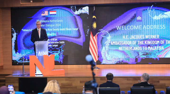 Ambassador of the Kingdom of the Netherlands to Malaysia Jacque Werner at the 2024 Malaysia – Netherlands Water Dialogue. Photo: Malaysia’s Water Infrastructure, Energy Transition and Water Transformation (PETRA)