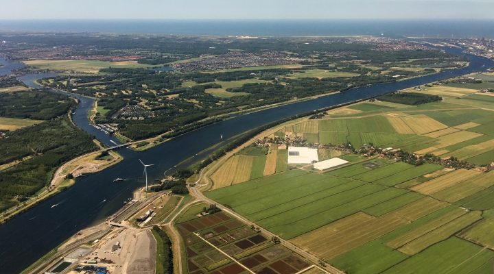 Aerial view of the Netherlands
