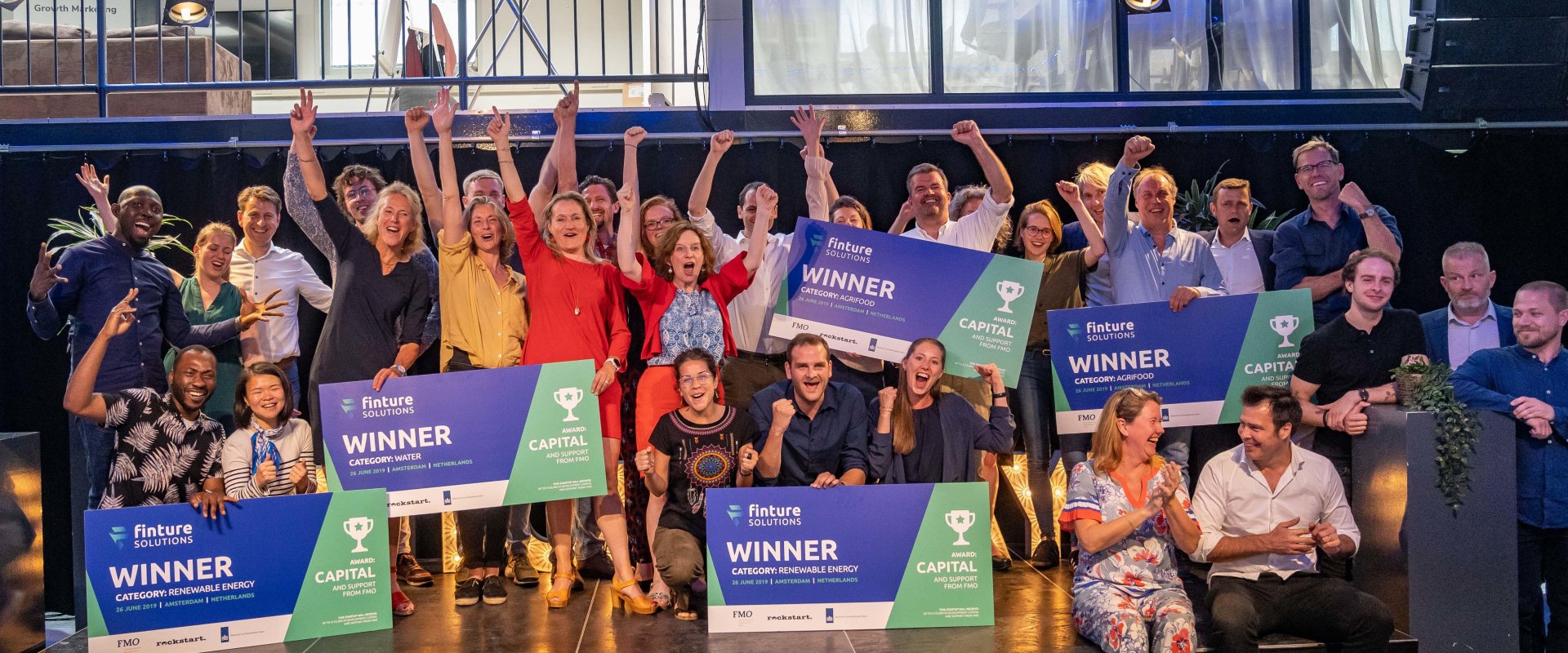 All five winning Dutch startups of the Finture Solutions challenge that received 125,000 eur to further develop their business cases.
