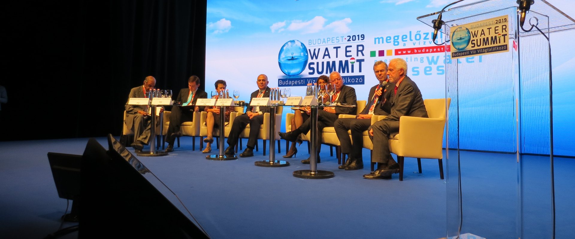 Budapest water summit with panel discussing integrated water management