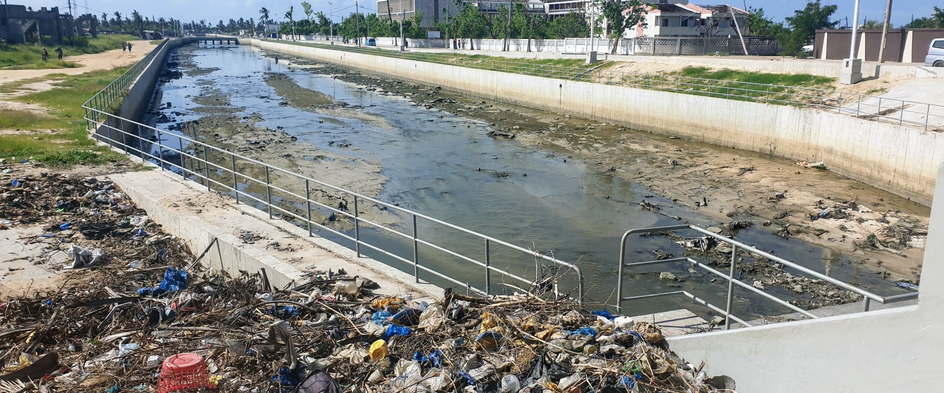 Drainage channel in Beira. Mozambique, after cylone Idai in March 2019. Photo: Bas Agerbeek, Arcadis