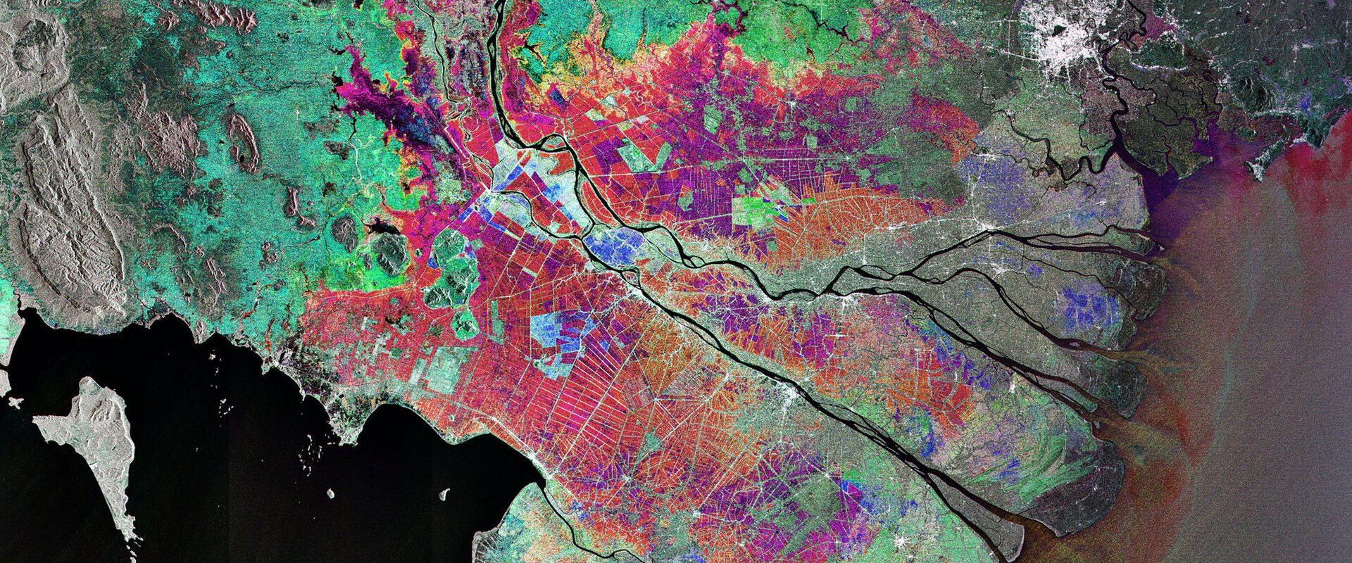 Envisat image by ESA of the Vietnam Mekong Delta