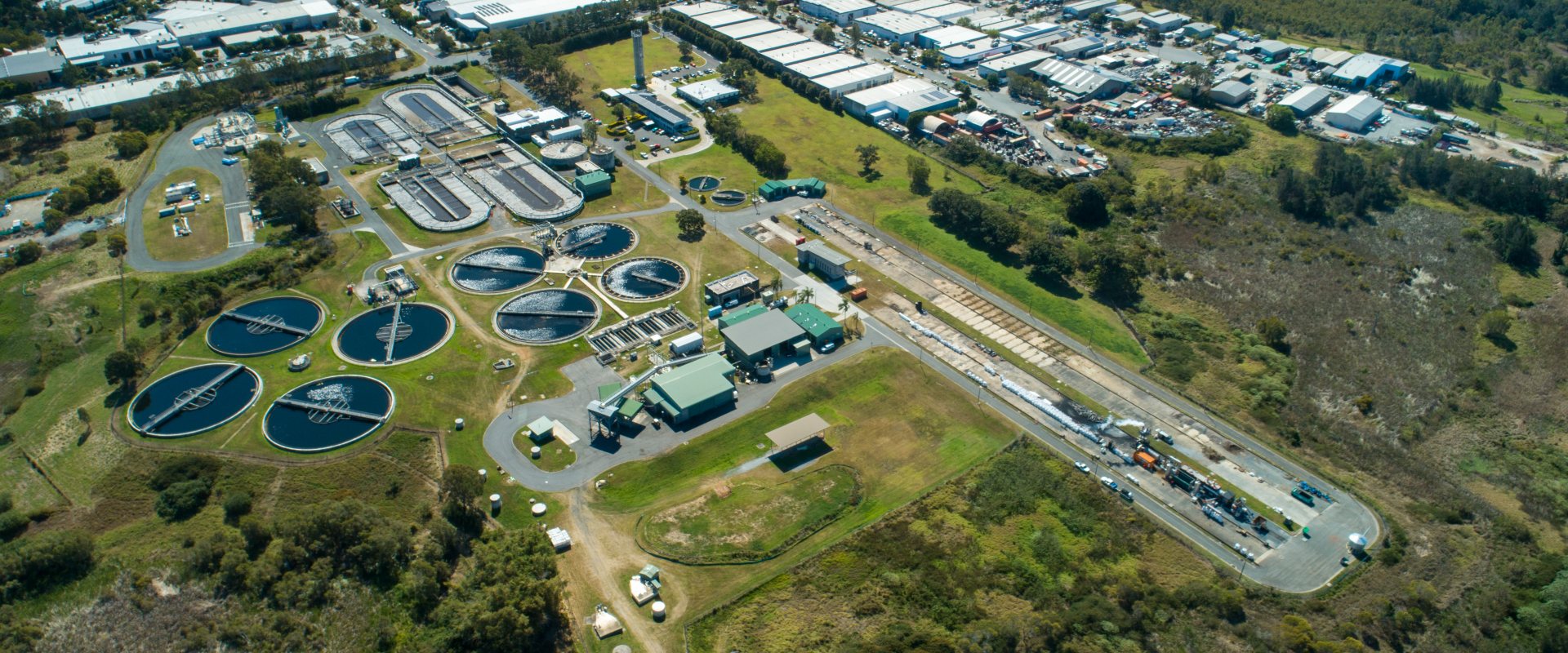 Waste water treatment plant Loganholme near Brisbane, Australia