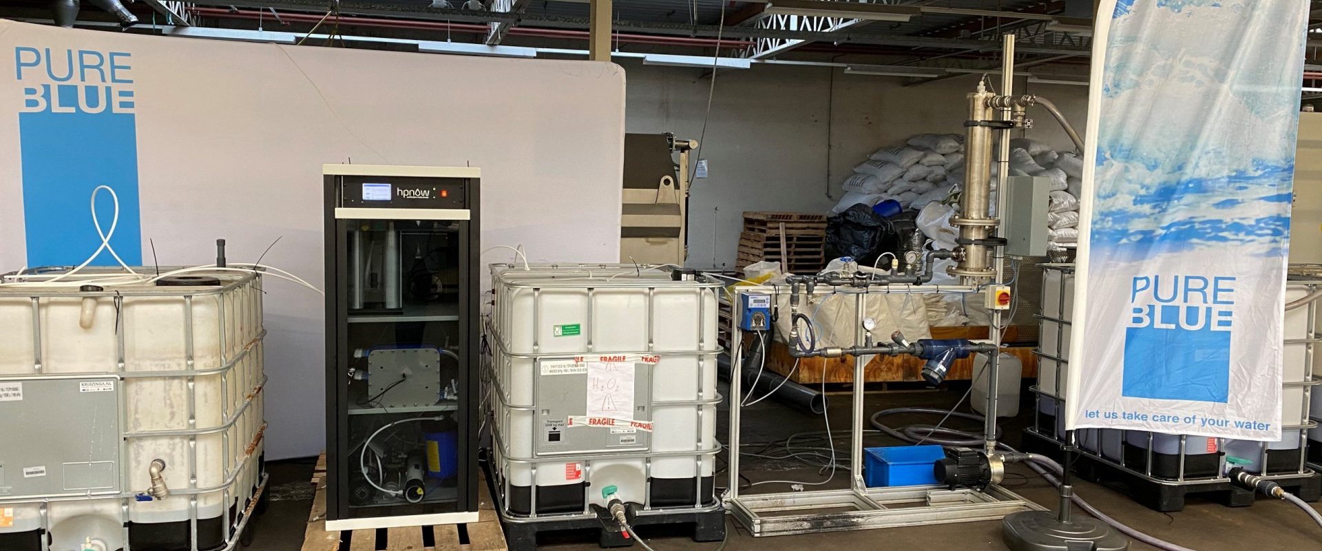 Combined technology by PureBlue and HPGen for advanced oxidation to clean water