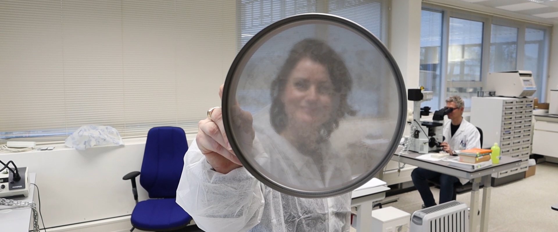 A sieve used for collection of micro plastics from drinking water at laboratory of Dunea Water