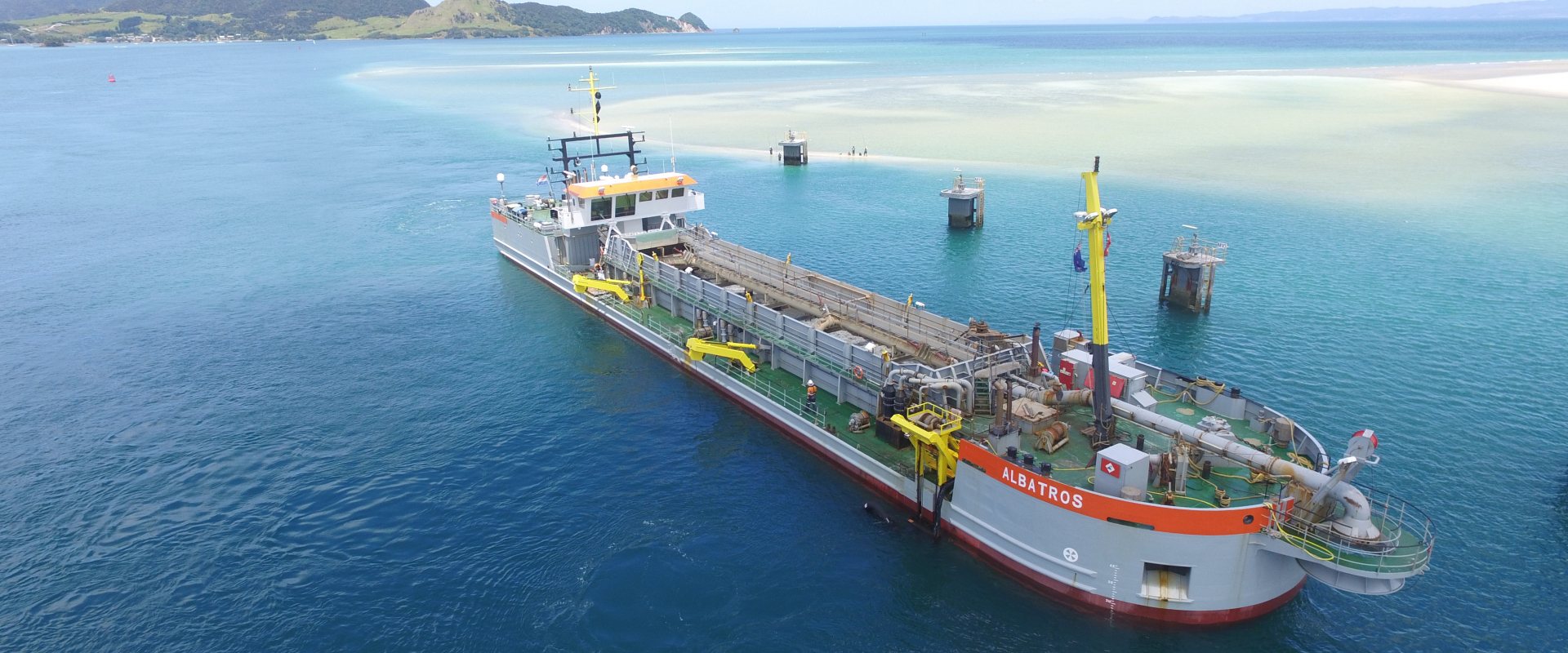 Trailking suction hopper dredger Albatros of Dutch Dredging off the coast of Australia
