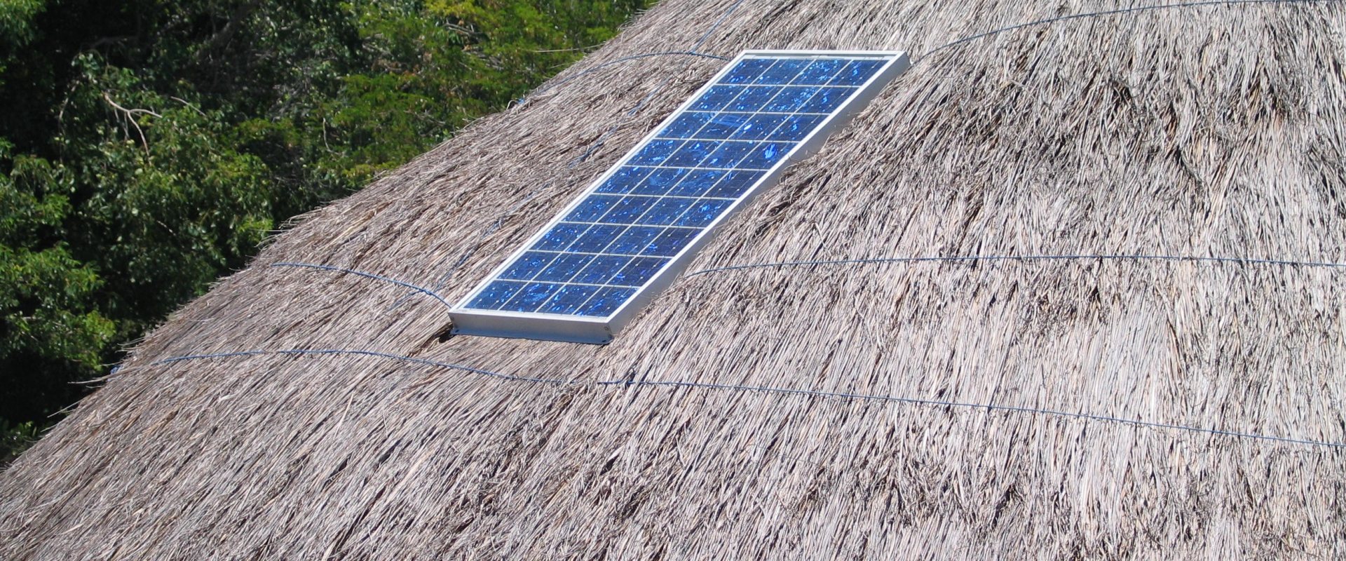 Solar panel provides green electricity to African home