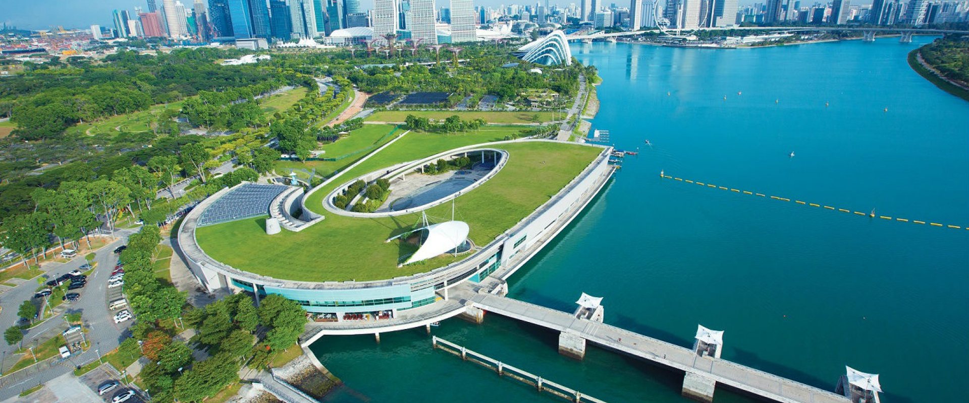 Aerial view of Marina Bay, Singapore