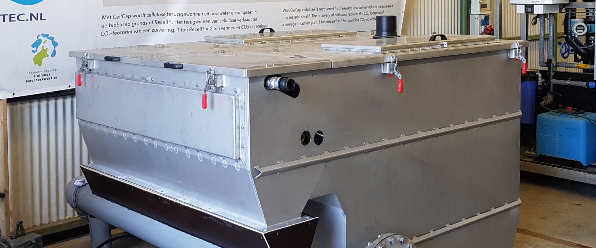 Launch of CellCap installation for recovery of cellulose from sewer water