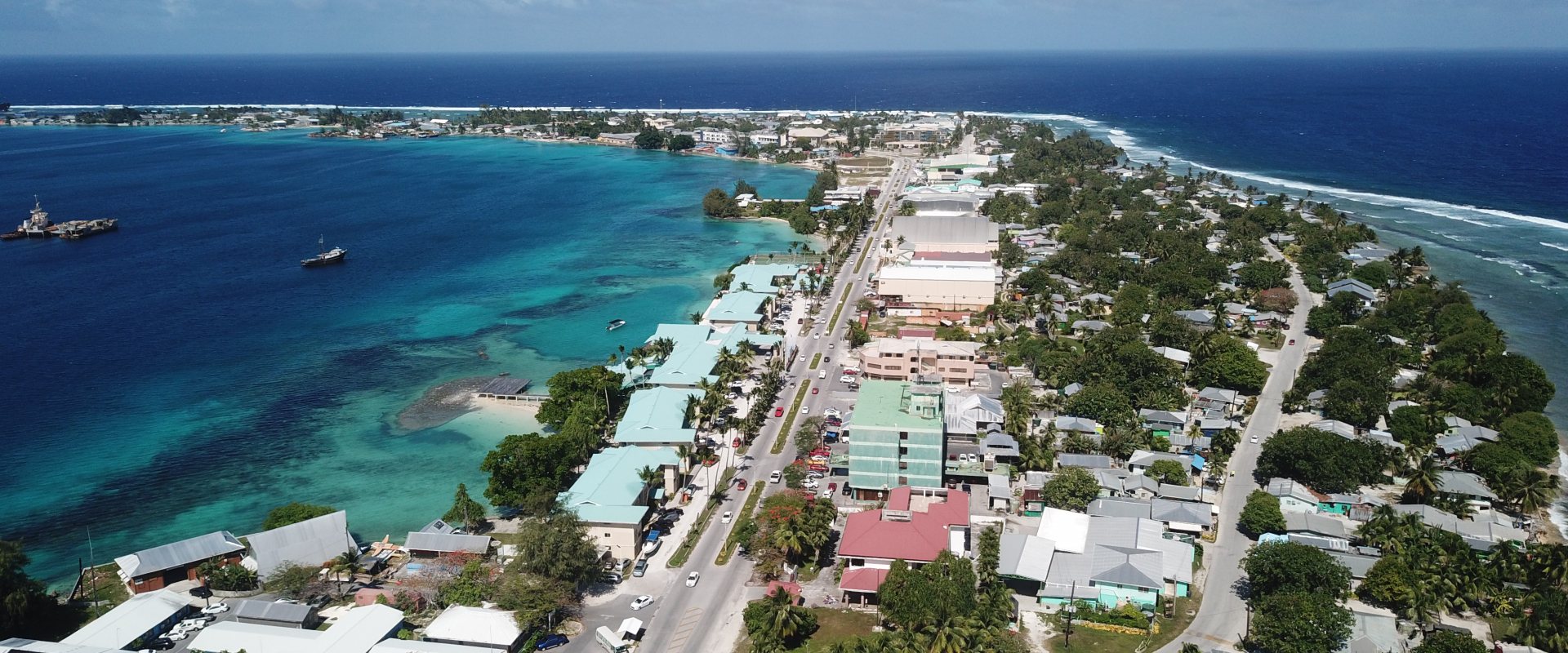 Majuro Atoll and Majuro Town in Marshall Islands