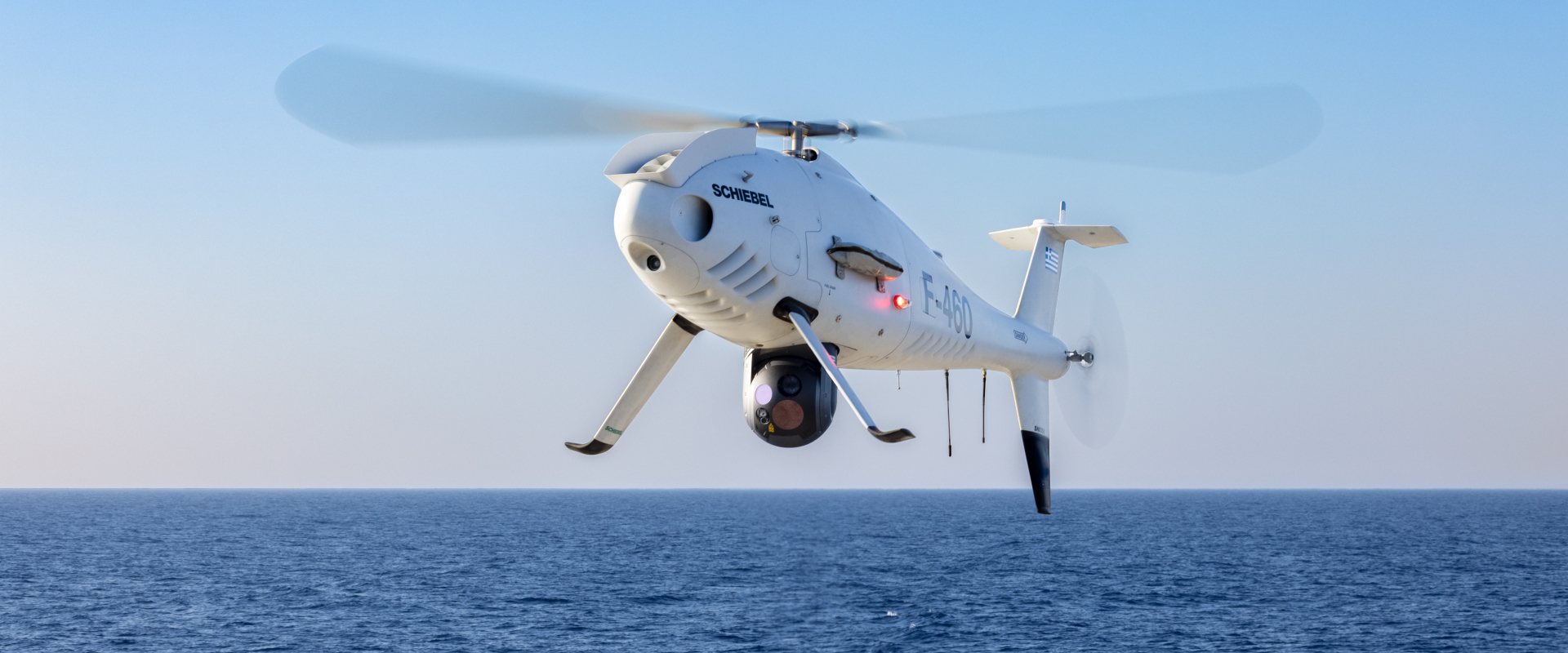 Camcopter S-100 taking off from a vessel.
