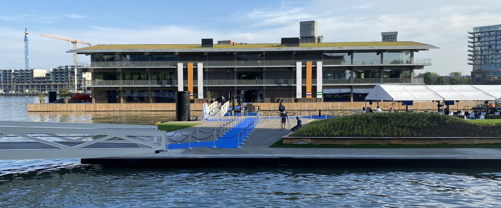 Floating office of the Global Centre on Adaptation in Rotterdam, the Netherlands
