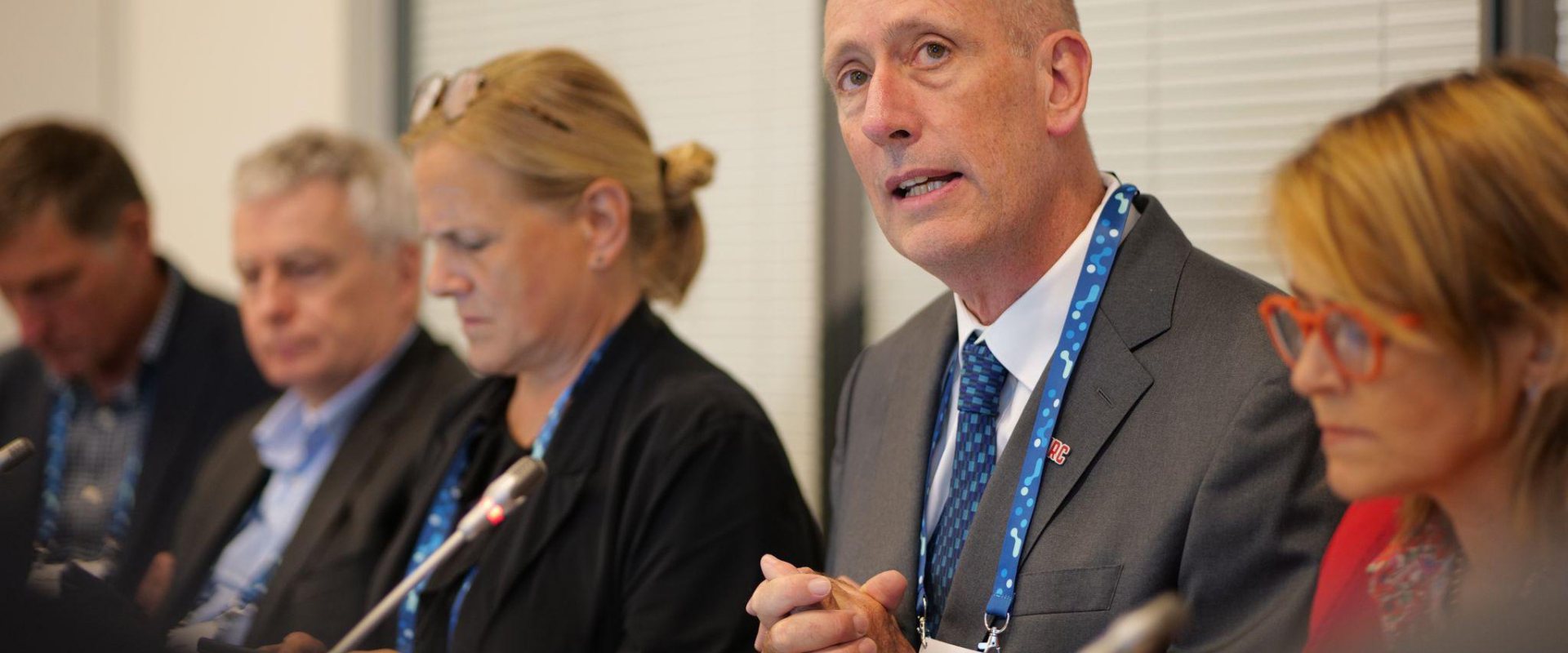 IRC WASH CEO, Patrick Moriarty at a meeting of the Heads of State Initiatives at Stockholm World Water Week. Photo: Jonas Borg
