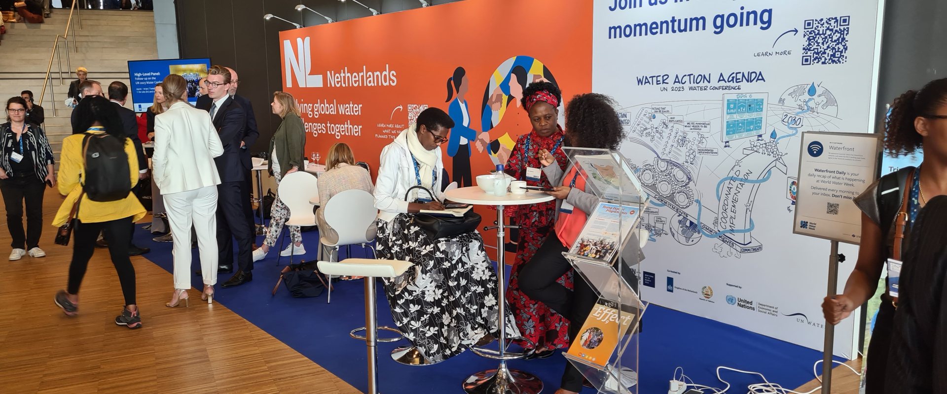 Again, a big Dutch delegation engaged at the Stockholm World Water Week and the Dutch pavilion acted as a central meeting place. Photo: NWP