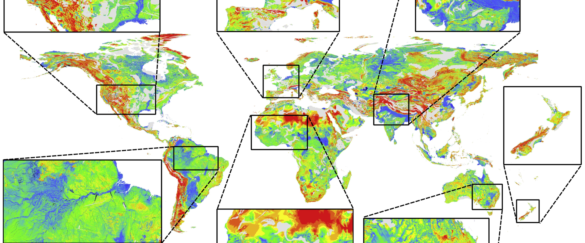 Water table depth shown by GLOBGM. Photo: Deltares