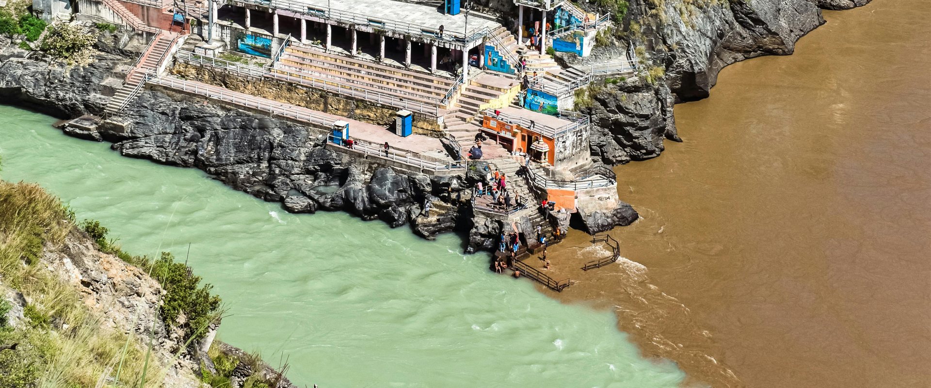 Bhagirathi and Alaknanda Rivers merging to form Ganges. Photo: Pexels / Tanmoy Pal