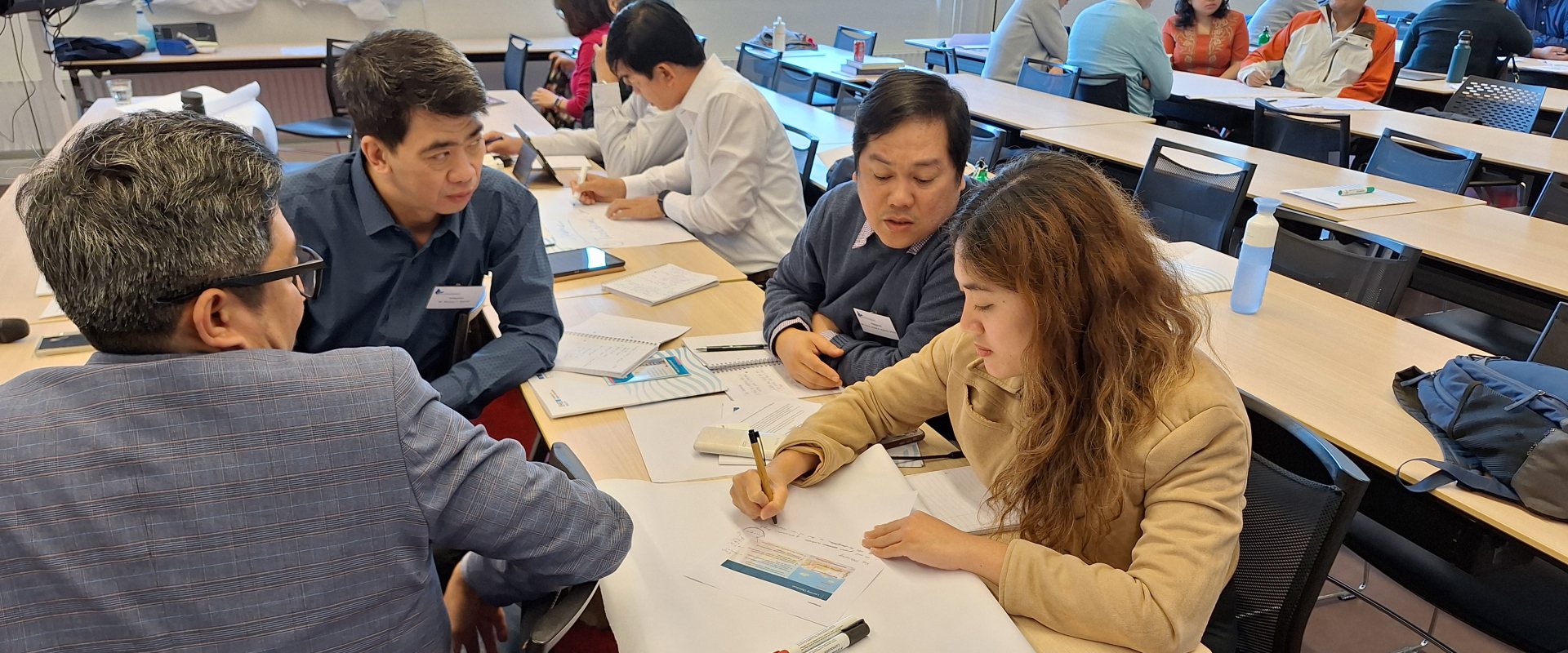 Participants of the Asia-Netherlands Water Learning Week 2024 in a group activity. Photo: Netherlands Water Partnership