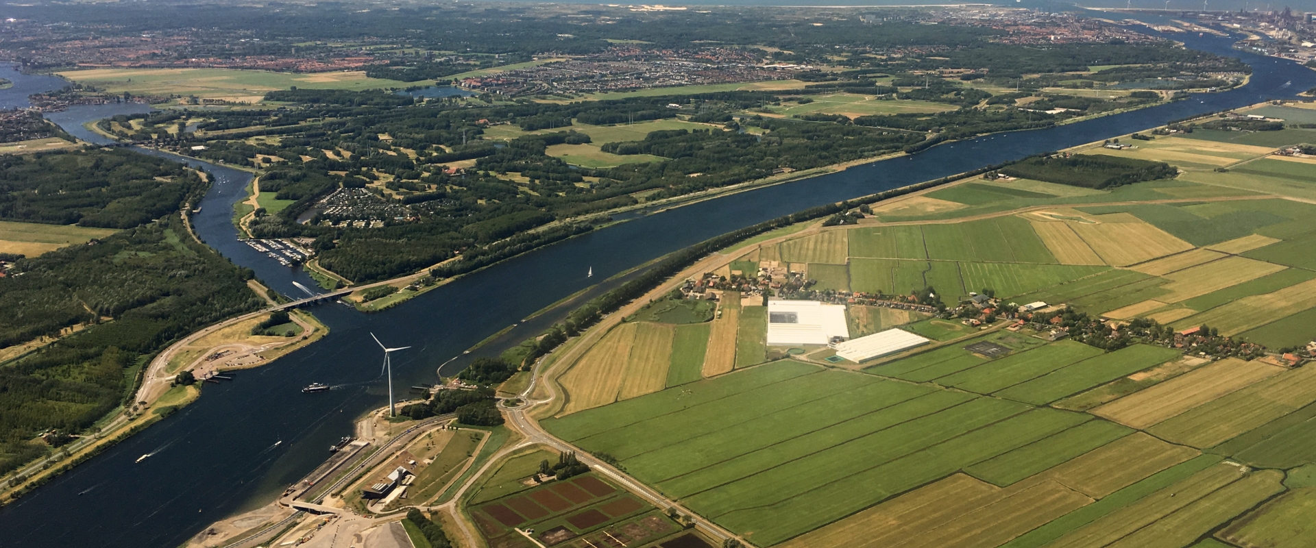 Aerial view of the Netherlands